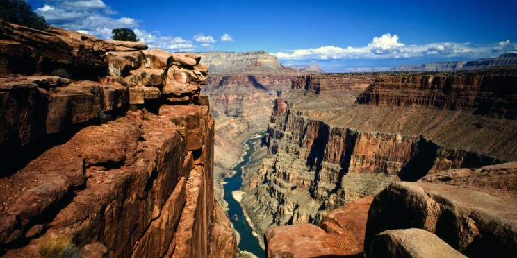 Arizona, Grand Canyon National Park, Toroweap Overlook a vertical panorama of the Canyon from Rim to River. (Photo by: Universal Images Group via Getty Images)