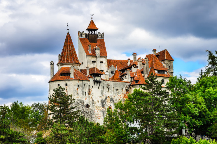 Bran Castle, Brasov, Romania. Medieval fortress at the border between Wallachia and Transylvania. It is also known for the myth of Dracula.